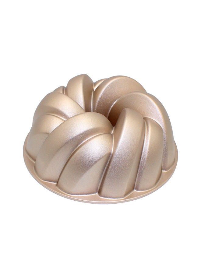 PROCILA Aluminium Granite Non-Stick Braided Bundt Mould Pan Beige 24cm - Image 2