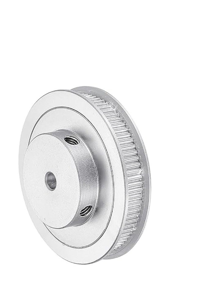 80 Teeth 5mm Bore Timing Pulley, Aluminium Synchronous Wheel Silver with M5 Screw for 3D Printer Belt, CNC Machine - Image 1