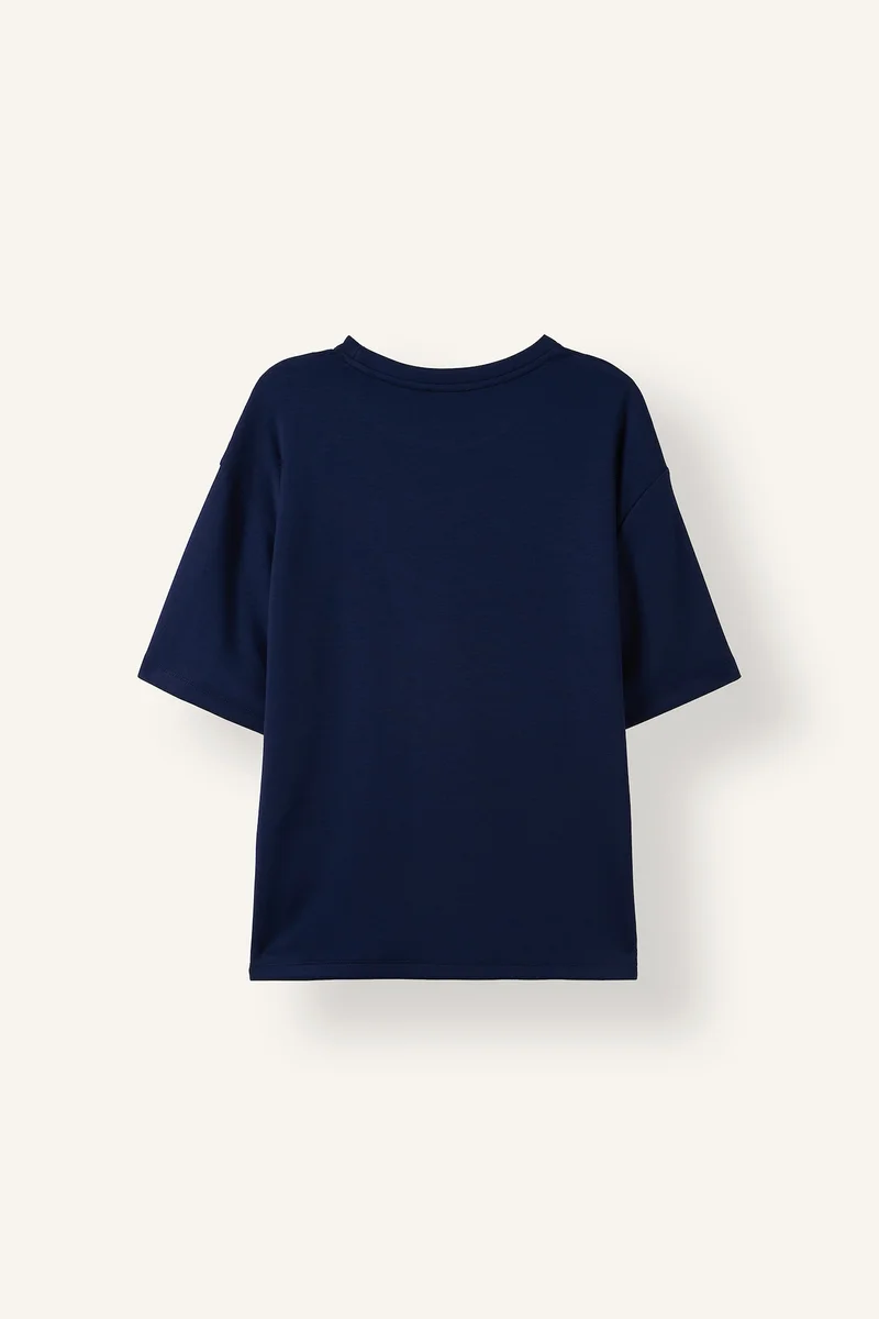 Defacto Oversize Fit Basic Solid Crew Neck Short Sleeve T-Shirt