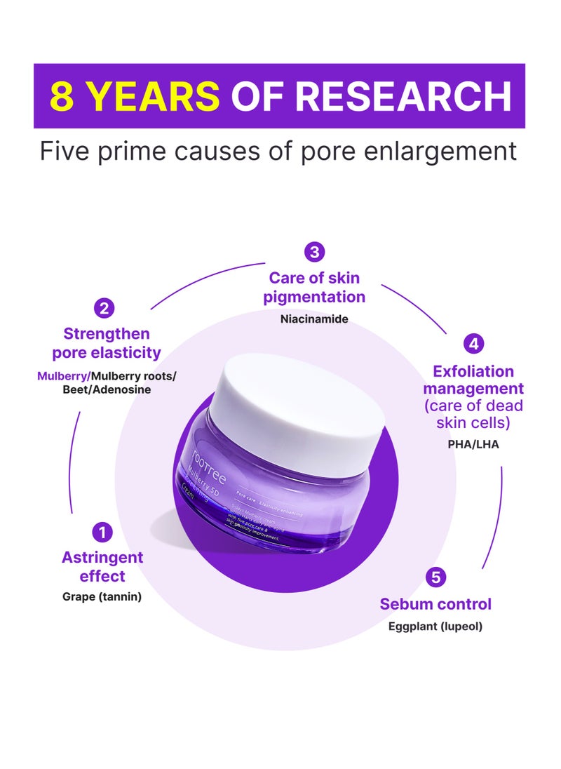 rootree - Mulberry 5D Pore Lifting Cream - Anti Aging Korean Skincare, Wrinkle Improvement, Nourishing and Revitalising, Vegan & Cruelty Free - Image 1