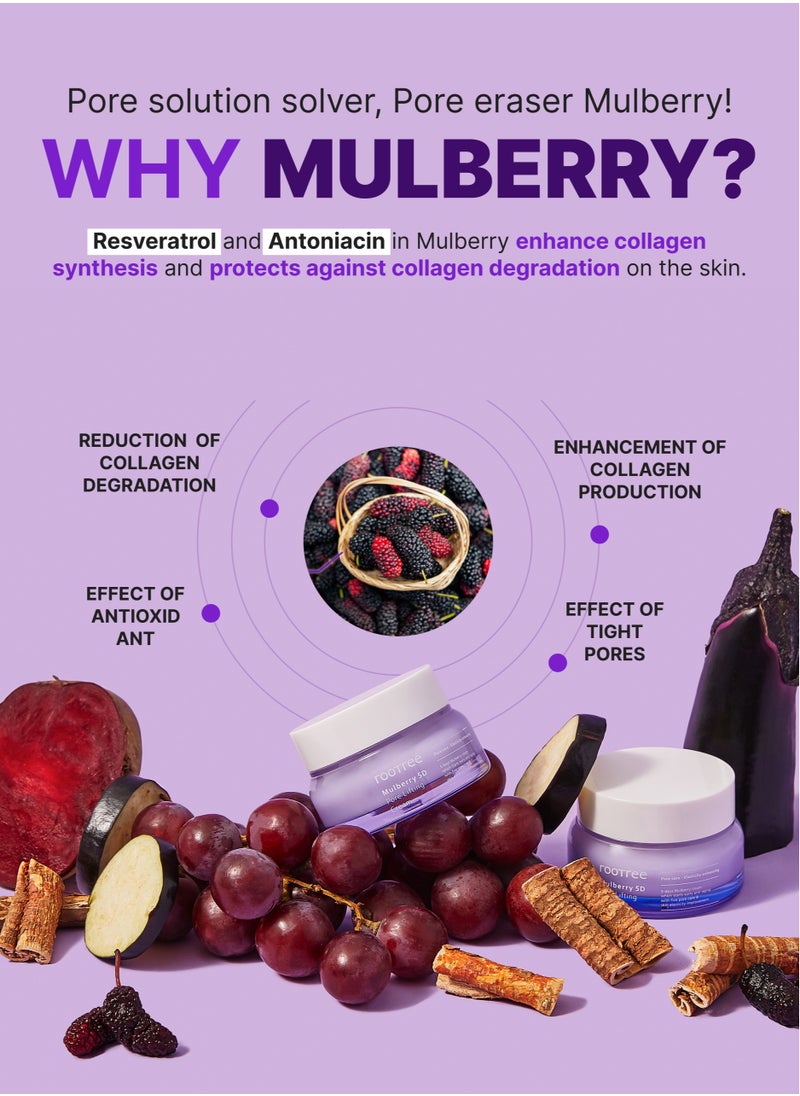 rootree - Mulberry 5D Pore Lifting Cream - Anti Aging Korean Skincare, Wrinkle Improvement, Nourishing and Revitalising, Vegan & Cruelty Free - Image 1