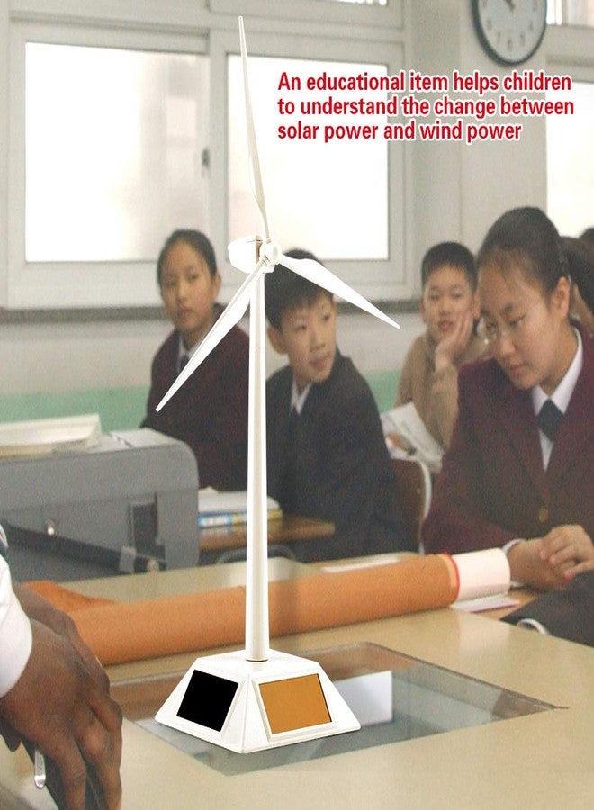GOTOTOP Solar 3D Windmill Model, Children's Educational Fun Gift, Wind Turbine Generator, Home Desktop Decoration Office Desk Decoration - Image 2