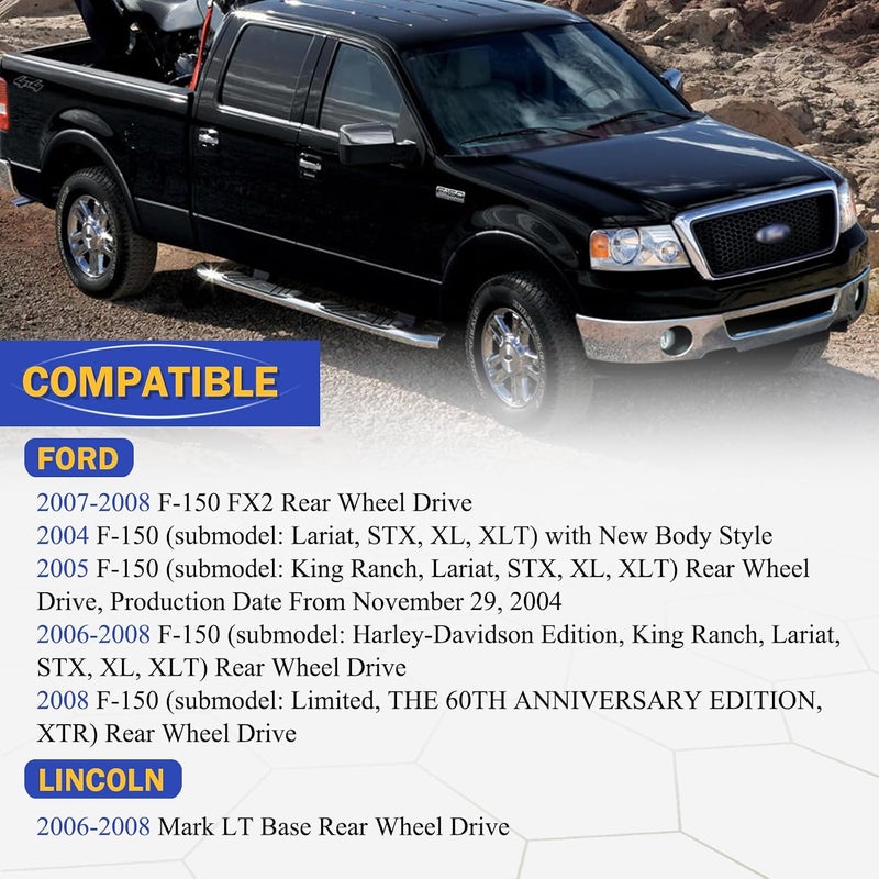 X4XZ مجموعة نهاية روابط شريط الاستقرار الأمامي من سبائك الزنك والنيكل لـ فورد F-150 دفع خلفي 2004-2008 لينكولن مارك LT دفع خلفي 2006-2008 K80337 - Image 2