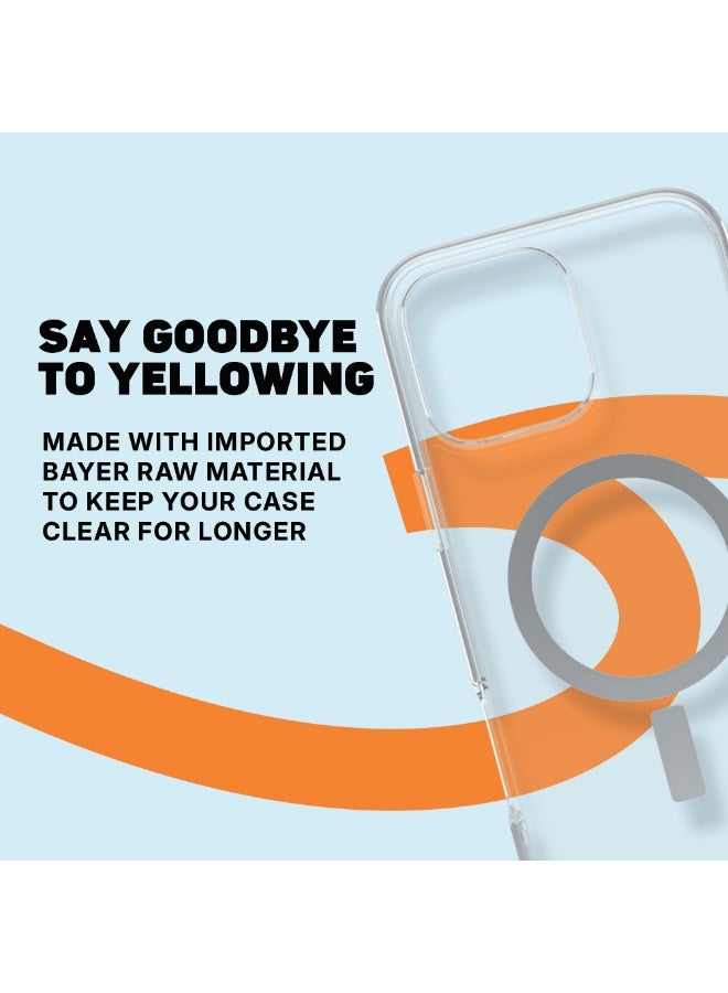 FITIT جراب FITIT CLEAR MAGSAFE مقاس 6.7 بوصة لهاتف IPHONE 15 PLUS، يدعم الشحن اللاسلكي، وحماية من الدرجة العسكرية، ومضاد للاصفرار، ومضاد للخدش، وغطاء مغناطيسي رفيع - Image 4