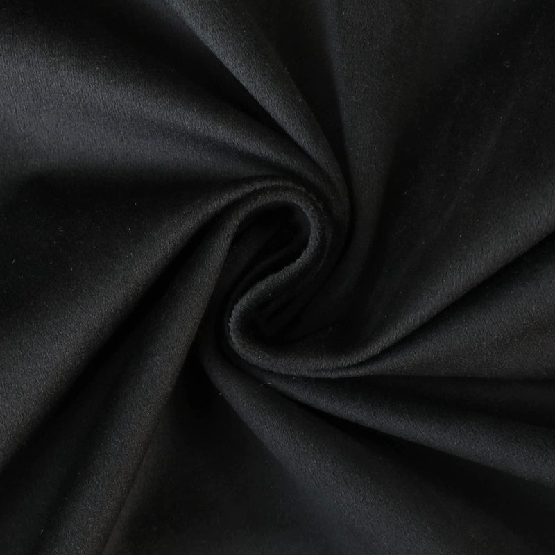 LIGICKY Set of 2 Black Velvet Throw Pillow Covers Modern Minimalist Style Solid Decorative White Rope Edging Soft Square Cushion Cases for Sofa Bedroom Party DÃ©cor, 18 x 18 inch - Image 5