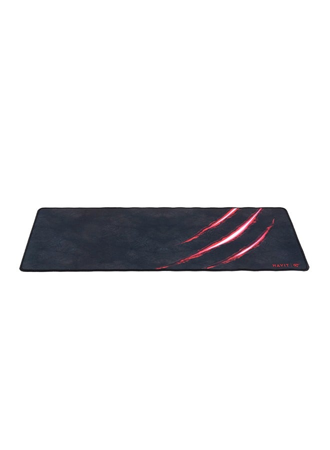هافيت Gaming Mouse Pad, Mousepad With Edge Protection, 700 X 300 X 3 Mm, Black/Red - Image 2