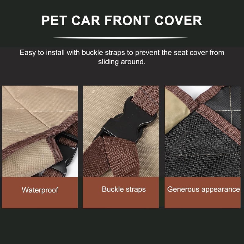 Waterproof Dog Car Seat Cover Pet Front Seat Mat Sturdy Protective Pad for Vehicle Travel - Image 4