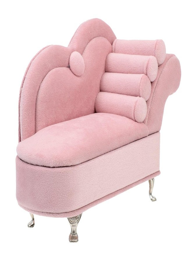FELTECHELECTR Miniature Sofa for Dollhouse Stylish Jewelry Box Storage Flannel Furniture Model Creative Mini Craft for Mini House Enthusiasts - Image 1