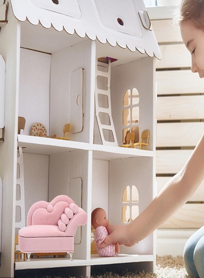 FELTECHELECTR Miniature Sofa for Dollhouse Stylish Jewelry Box Storage Flannel Furniture Model Creative Mini Craft for Mini House Enthusiasts - Image 5