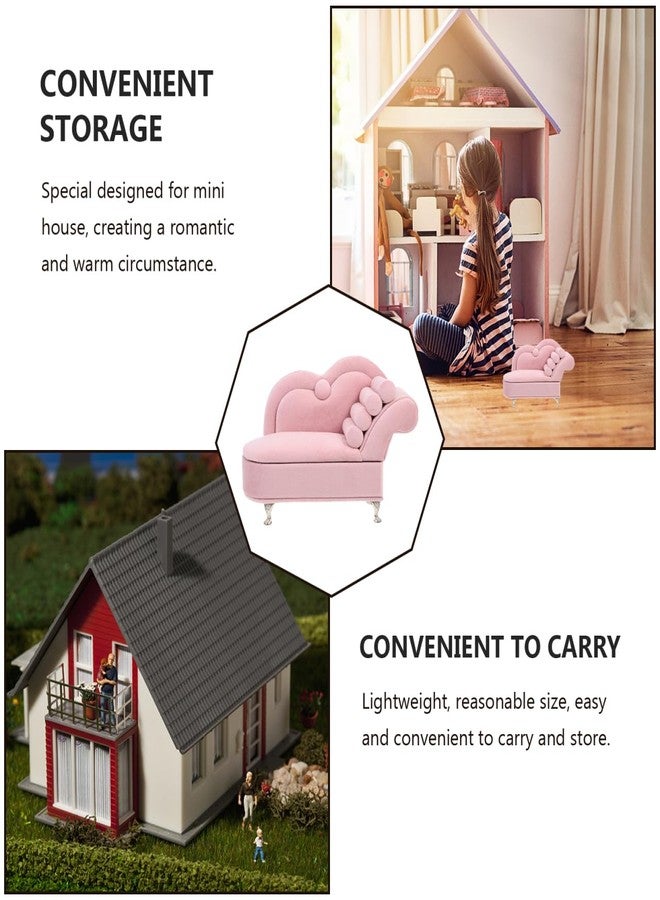 FELTECHELECTR Miniature Sofa for Dollhouse Stylish Jewelry Box Storage Flannel Furniture Model Creative Mini Craft for Mini House Enthusiasts - Image 4