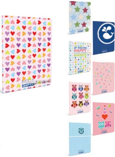 Gıpta Offset Mıca A4 - 80 Pages Squared A4 Plastic Cover Notebook 