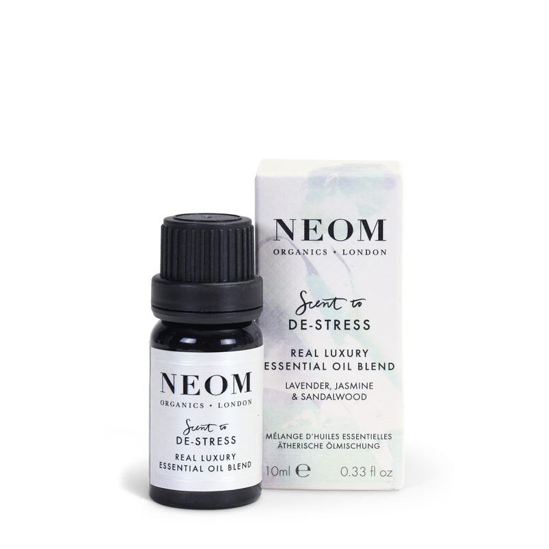 NEOM NEOM - Essential Oil Blend, 10ml | Lavender, Jasmine & Sandalwood | Aromatherapy Diffuser Oils with Calming Essential Oil Blend | 100% Natural Fragrances | Tranquil & Relax | Signature De-Stress Scent - Image 1