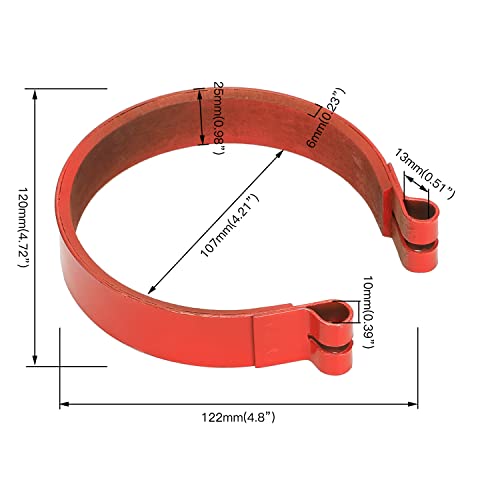GREHUA 4" Go Kart Brake Band w/ 71" Throttle Cable Kit Compatible with Predator 212cc 420cc 196cc 6.5hp GX160 GX200 Manco Bandit Critter Rotary Azusa Yerf-Dog Yard Cart Mini Bike ATV Dune Buggy Parts - Image 2