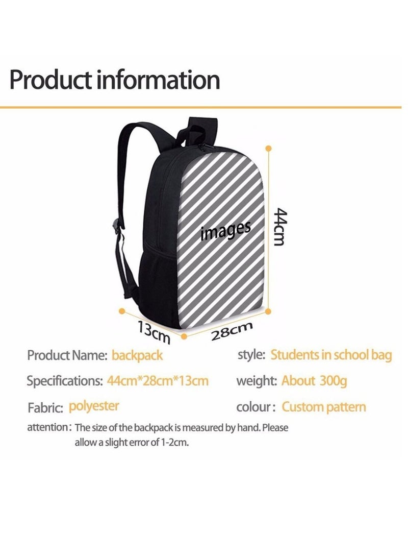 3-Piece Pokemon 3D Print Insulated Lunch Backpack Set Multicolour - Image 3