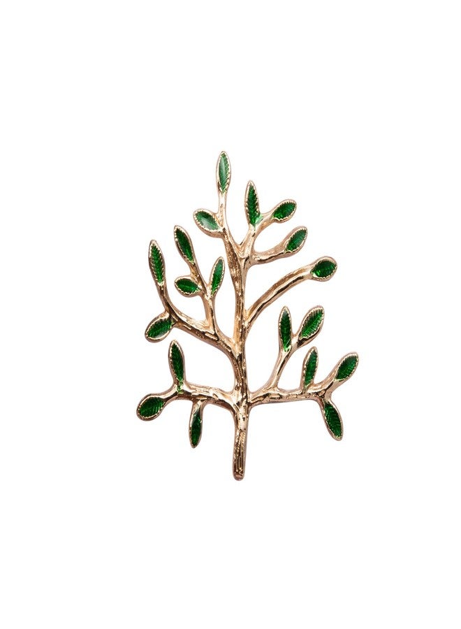 Knighthood Golden Tree Lapel Pin Shirt Stud Brooch - Image 1