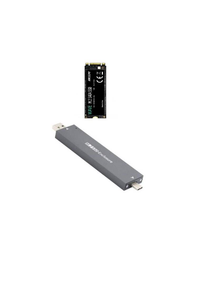 Generic - To NVME M-key M.2 NGFF SATA SSD PCBA Case Combo Type-C & USB3.0 RTL9210B Chipset 2280 / 2260 / 2242 /2230 mm Adapter with hard disk NVMe 1TB - Image 1