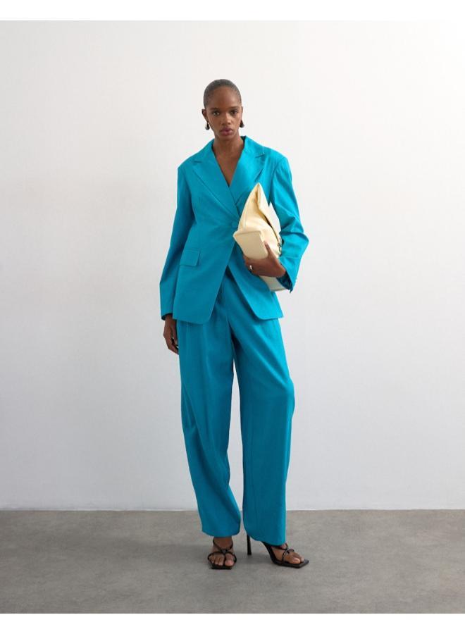 TOPSHOP Casual High Rise Flared Trousers - Image 1