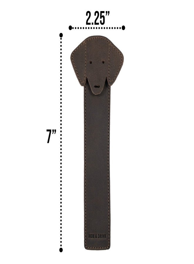 Hide & Drink, Dog Bookmark Handmade from Full Grain Leather (Bourbon Brown) - Image 2
