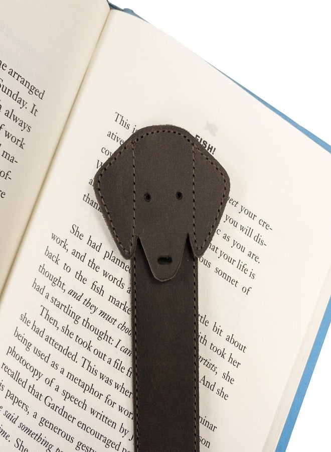 Hide & Drink, Dog Bookmark Handmade from Full Grain Leather (Bourbon Brown) - Image 4