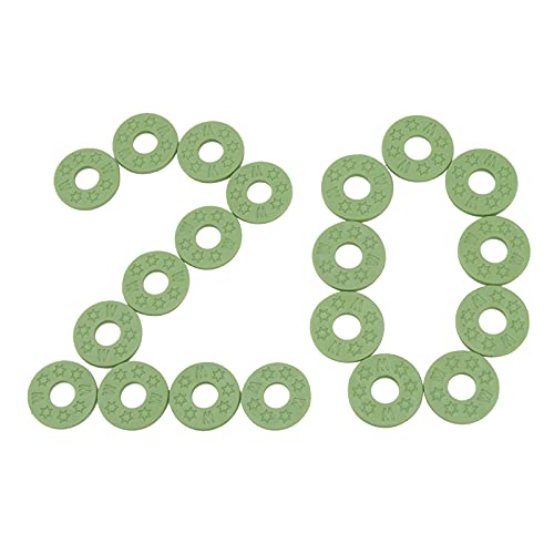 Yootones 20Pcs Yootones Guitar Strap Locks Silicone Strap Locks Rubber Guitar Strap Blocks Compatible with Guitar Protect (Green) - Image 4