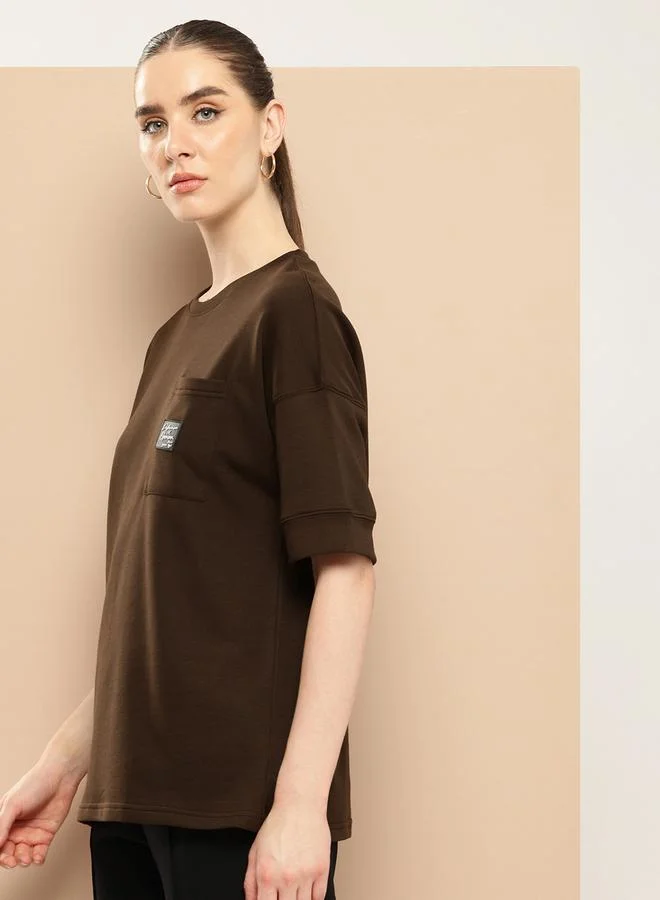 ديفيرينس أوف أوبينيون تيشيرت بقصة واسعة وأكتاف منسدلة للنساء