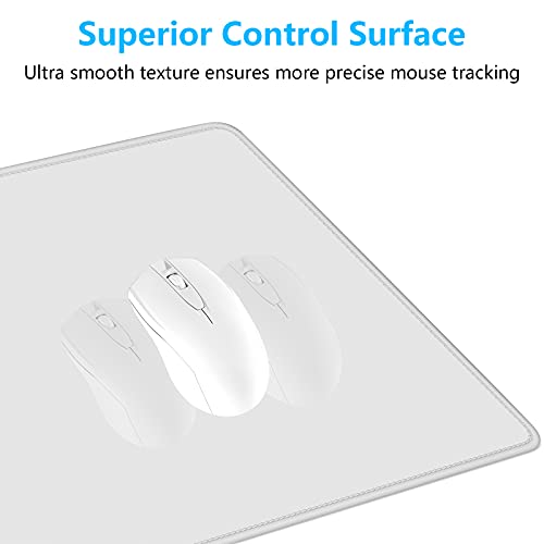 Dapesuom Large Mouse Pad, Extended Gaming Mouse Mat with Stitched Edges, Full Size Desk Mats with Non-Slip Base, Computer Big Desktop Keyboard Pad for Gamer, Laptop, Office, 23.6 x 11.8 In, Space Gray - Image 3