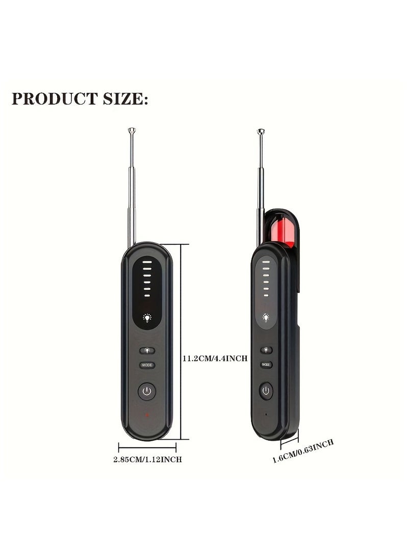 Boyi - Hidden Camera Detector, 2024 Anti-Spy Camera Detector, Hidden Device GPS Detector, Bug Detector, Rf Wireless Signal Scanner, Camera Detector for Hotels, Home, Office, 5 Levels Sensitivity (Black) - Image 1
