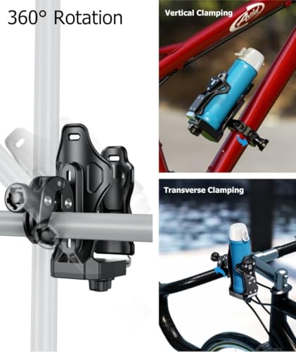 Kewig Anti-Theft Motorcycle Cup Holder, Extra Large Adjustable Size Bike Water Bottle Holder for 1.95 – 3.6" Diameter Bottles, Motorcycle Drink Holder for Stroller, Moto, Bicycle, Scooter, Wheelchair - Image 5