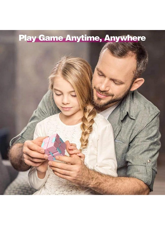 VGRASSP Flip, Turn and Spin Mini Infinity Cube Toy for Kids, Teens and Adults | Stress and Anxiety Relief | Featherlight Fidget Sensory Tool | Long Hours Play Toy | Size - 8 x 4 x 2 CM - Multicolor - Image 2