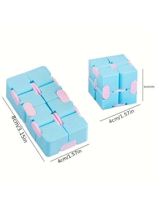 VGRASSP Flip, Turn and Spin Mini Infinity Cube Toy for Kids, Teens and Adults | Stress and Anxiety Relief | Featherlight Fidget Sensory Tool | Long Hours Play Toy | Size - 8 x 4 x 2 CM - Multicolor - Image 3