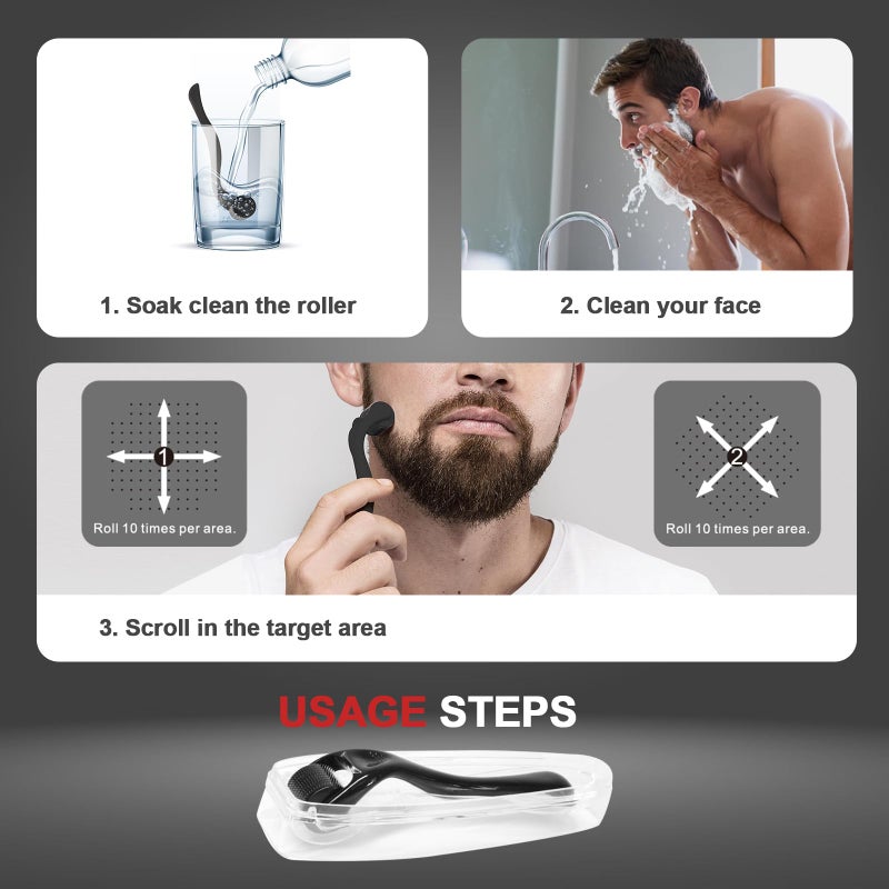 CLETINA 540 Titanium Derma Roller - Microneedle Micro Needle Roller for Men and Women Home Use - Microneedling Roller Microneedle Skin Care Tool A8 - Image 3
