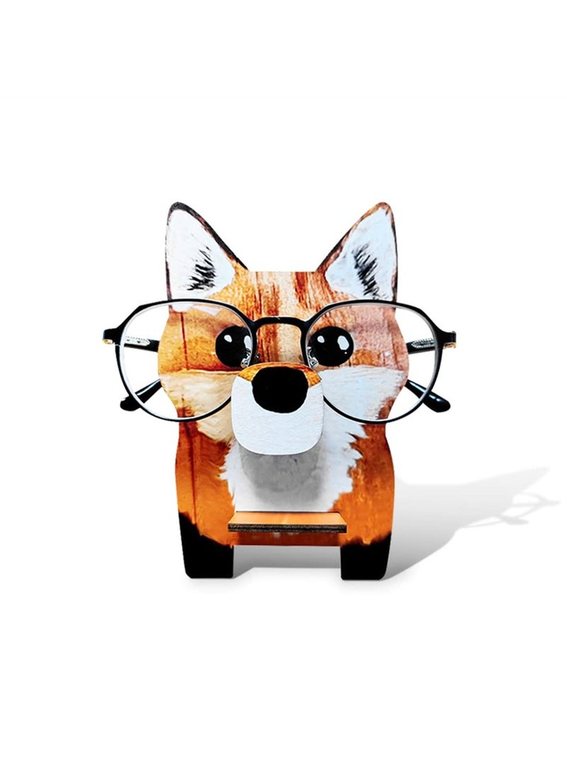 Luckam Glasses Holder, Wood Glasses Holder Stand, Cute Animal Handmade Wooden Carving Eyeglass Holder, Sunglasses Display Stand, Cute Animal Handmade Wooden Carving Eyeglass Holder for Home, Office - Image 1