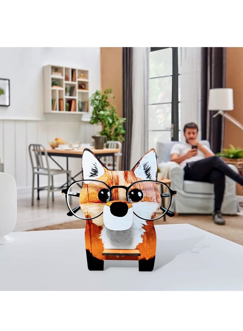 Luckam Glasses Holder, Wood Glasses Holder Stand, Cute Animal Handmade Wooden Carving Eyeglass Holder, Sunglasses Display Stand, Cute Animal Handmade Wooden Carving Eyeglass Holder for Home, Office - Image 3