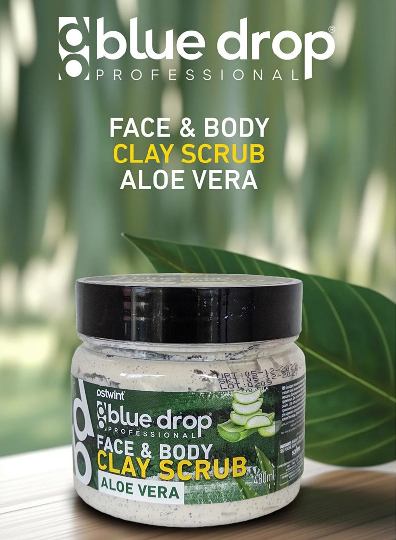 Ostwint Face and Body Scrub With Aloe Vera Blue Drop  480 ml  - Image 4