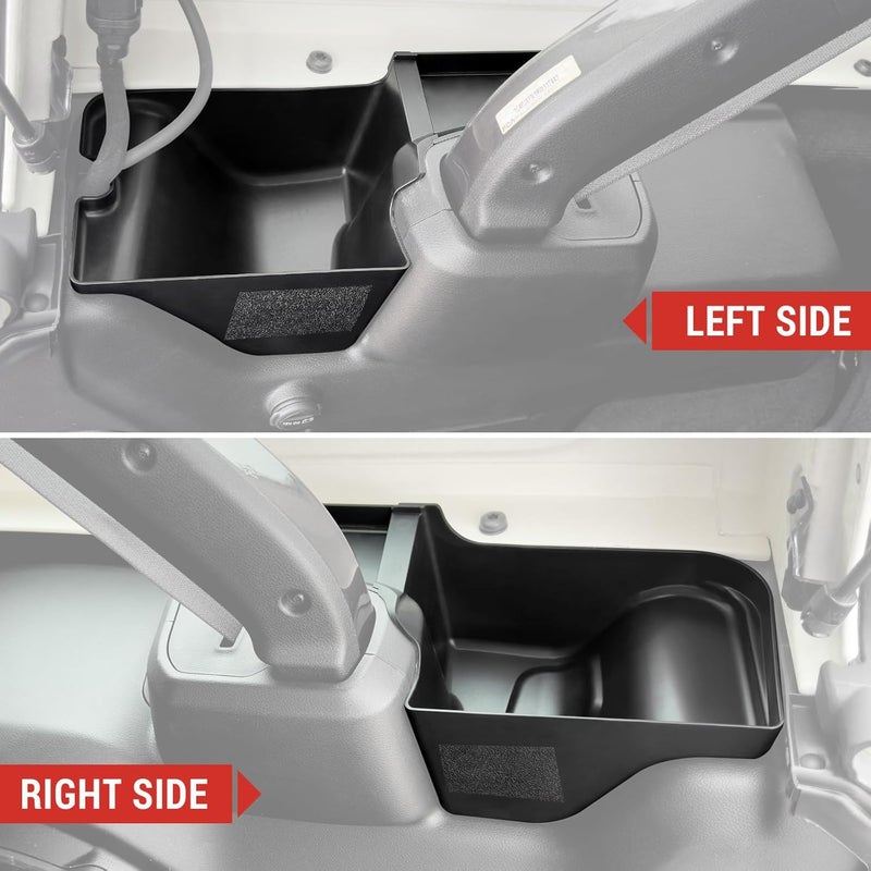 Utiiy Wheel Well Storage Bin for 2024+ Jeep Wrangler JL JLU 4XE - Rear Trunk Side Storage Box Cargo Organizer - Image 3
