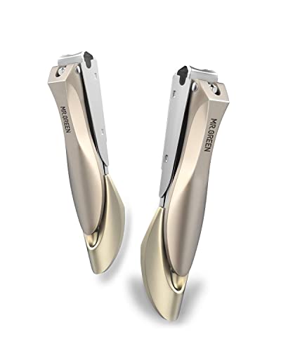Nail Clippers for Thick Nails Professional Nail Cutter with Catcher Medical Grade Stainless Steel Sharp and Durable Nail Clipper Kit for Men and Women Bionics DesignSmall and Big M1210plus