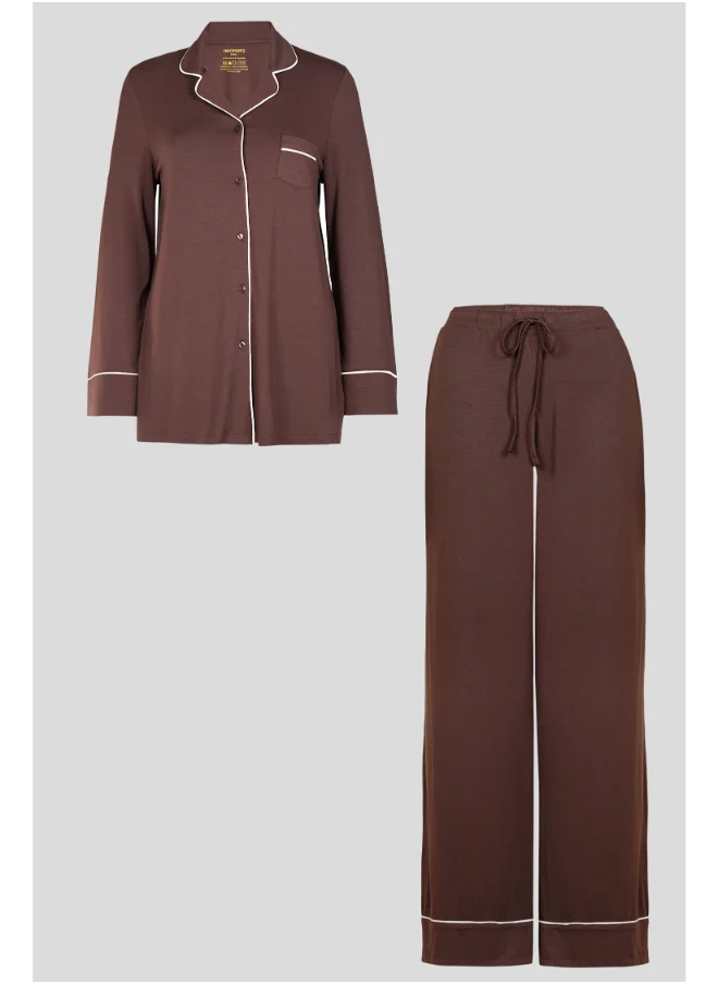 NeceSera Luxe Modal Button Down Pajama Set