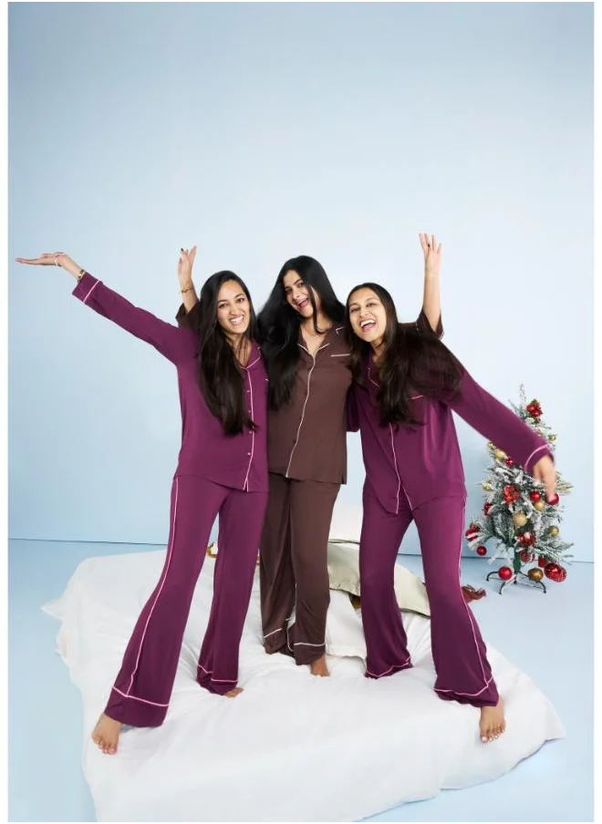 NeceSera Luxe Modal Button Down Pajama Set