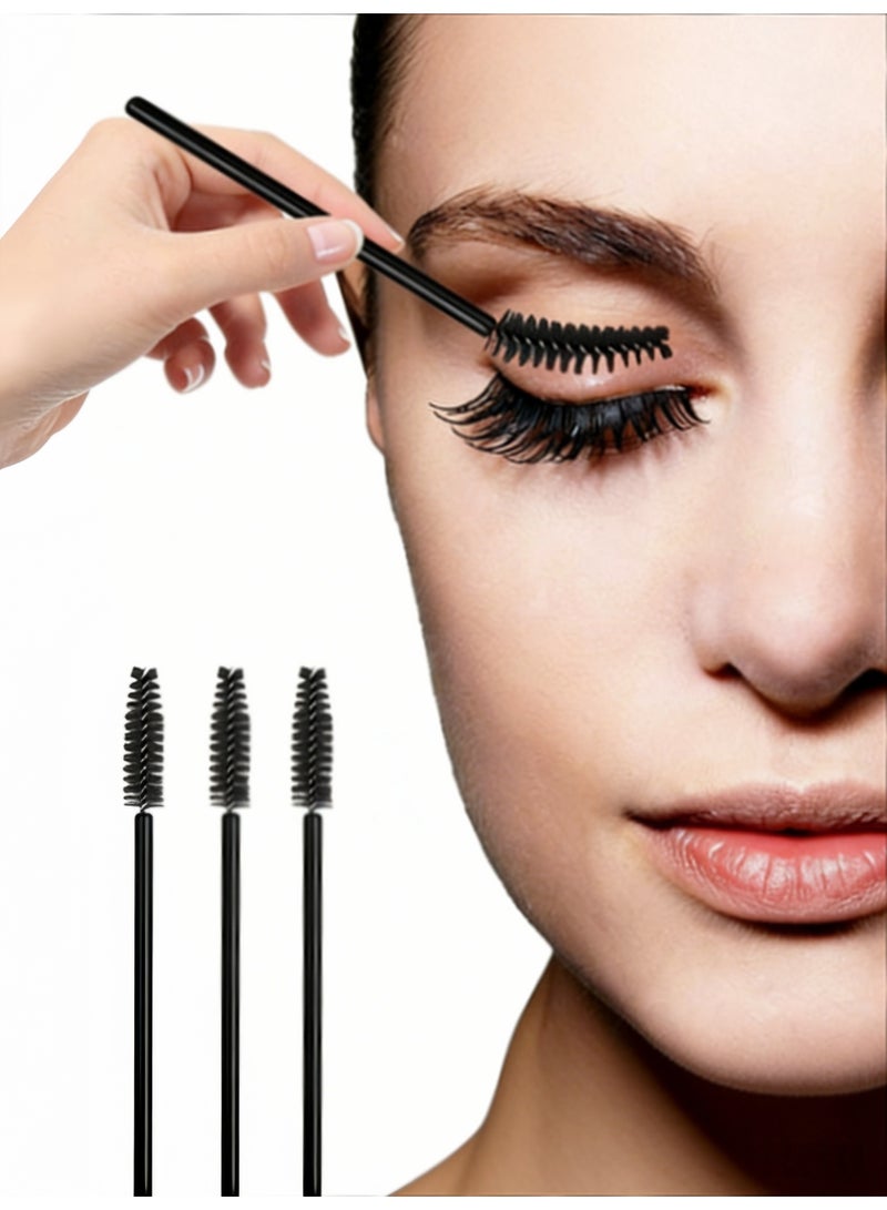 100 Pcs Disposable Eyelash Mascara Brushes for Eye Lashes Extension Eyebrow and Makeup (Black) - Image 3