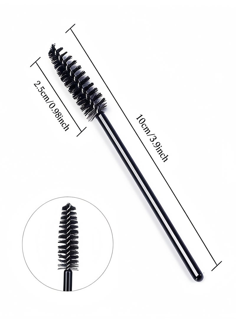 100 Pcs Disposable Eyelash Mascara Brushes for Eye Lashes Extension Eyebrow and Makeup (Black) - Image 2
