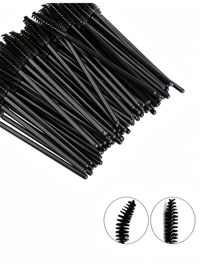 100 Pcs Disposable Eyelash Mascara Brushes for Eye Lashes Extension Eyebrow and Makeup (Black) - Image 4