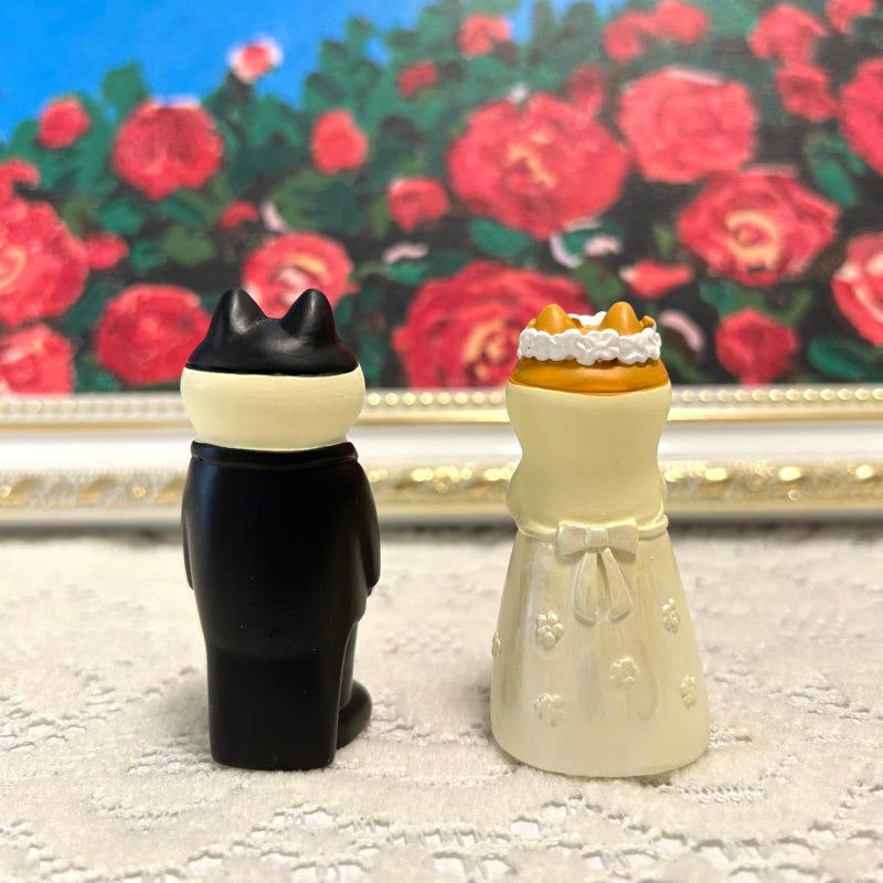 Gwindrise Wedding Cat Figurines Set - Mini Groom and Bride Cats  Adorable Wedding Gifts for Cat Lovers  Wedding Anniversary Cake Topper Decoration  Resin Cat Statues Table D?cor - Image 4