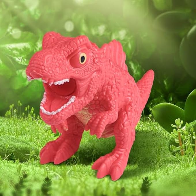AiSiXin Dinosaur Stress Balls for Adults (Red), Dinosaur Spinosaurus Squishy Toys for Kids, Dinosaur Squishy Fidget Toys, Dinosaur Sand Filled Stretchy Stress Relief Squeeze Toy, Kids Party Favors - Image 5