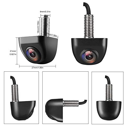 NATIKA Backup/Front View Camera,IP69K Waterproof Great Night Vision HD and Super Wide Angle Metal OEM Style Reverse Rear View Backup Camera for Cars Pickup Trucks SUVs RVs Vans (Black) - Image 5