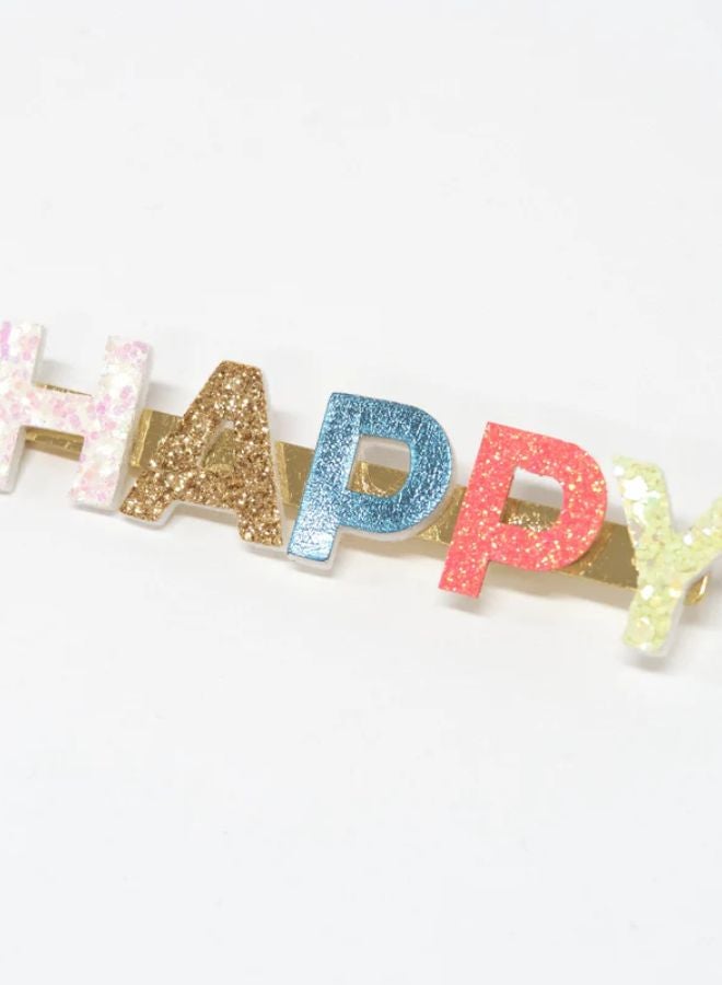 Meri Meri Happy Glitter Hair Clip - Image 3