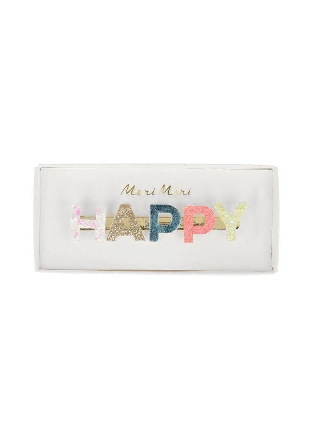 Meri Meri Happy Glitter Hair Clip - Image 1