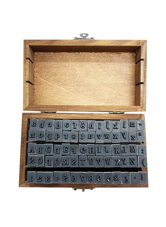 OJYUDD 70Pcs Wooden Rubber Alphabet Letter Number Stampswooden Rubber Number Letterstamper Seal Set Capital Upper Lower Case For Diy Craft Card Making Happy Planner Scrapbooking Supplies(Dark Wooden)  - Image 3
