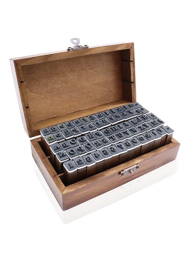 OJYUDD 70Pcs Wooden Rubber Alphabet Letter Number Stampswooden Rubber Number Letterstamper Seal Set Capital Upper Lower Case For Diy Craft Card Making Happy Planner Scrapbooking Supplies(Dark Wooden)  - Image 1