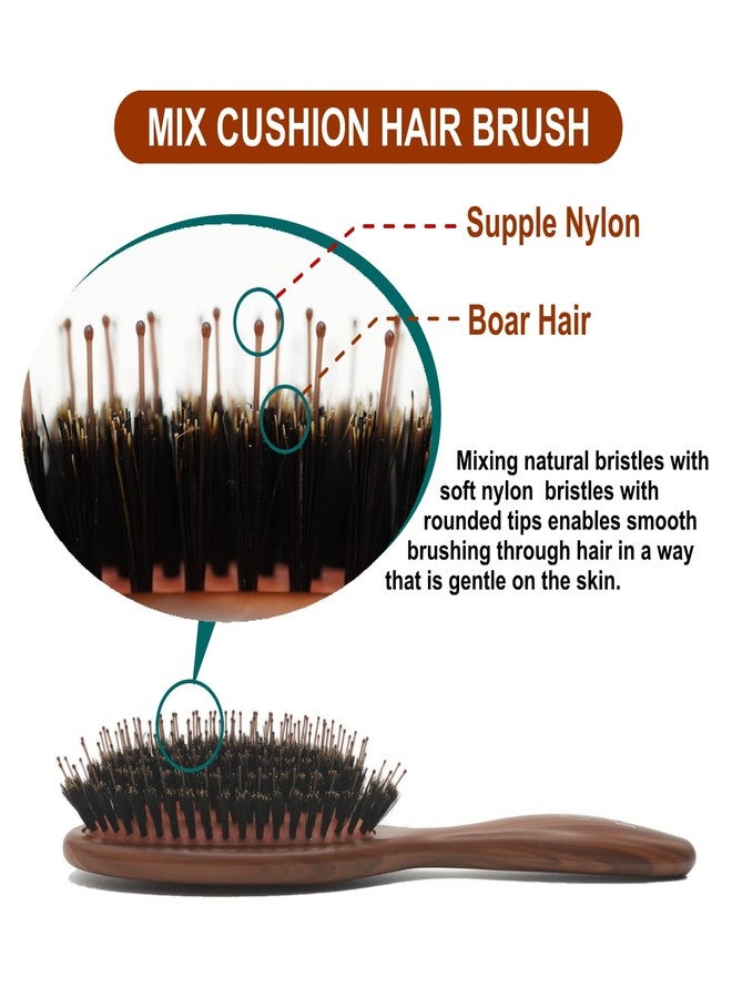 VESS Excel Mix Cushion Hair Brush EXC-1500 9 Row Round Type-English User Manual included-Made in Japan - Image 5