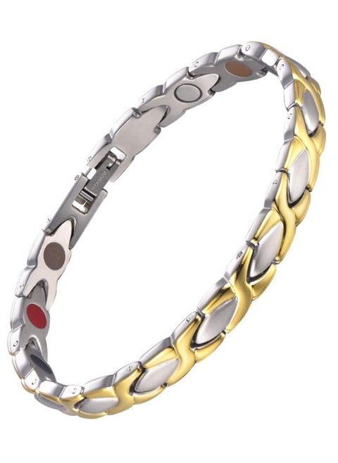 Elegant Titanium Magnetic Bracelet for Women Magnetic Functions with Free Link Removal Tool gift